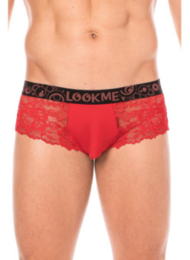 Mini-Pant rouge en dentelle délicate - LM2006-68RED